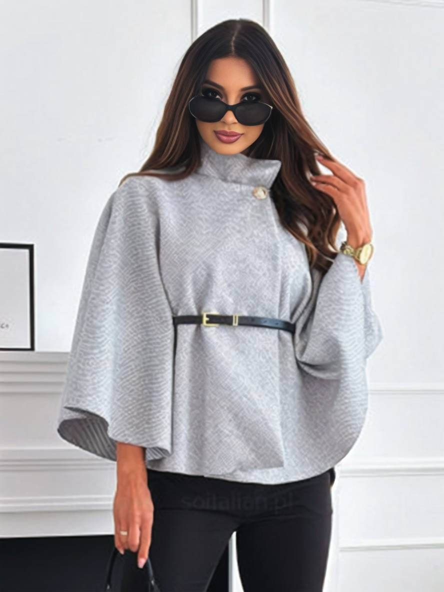 Sophia | Poncho Ceinturé Élégance Moderne