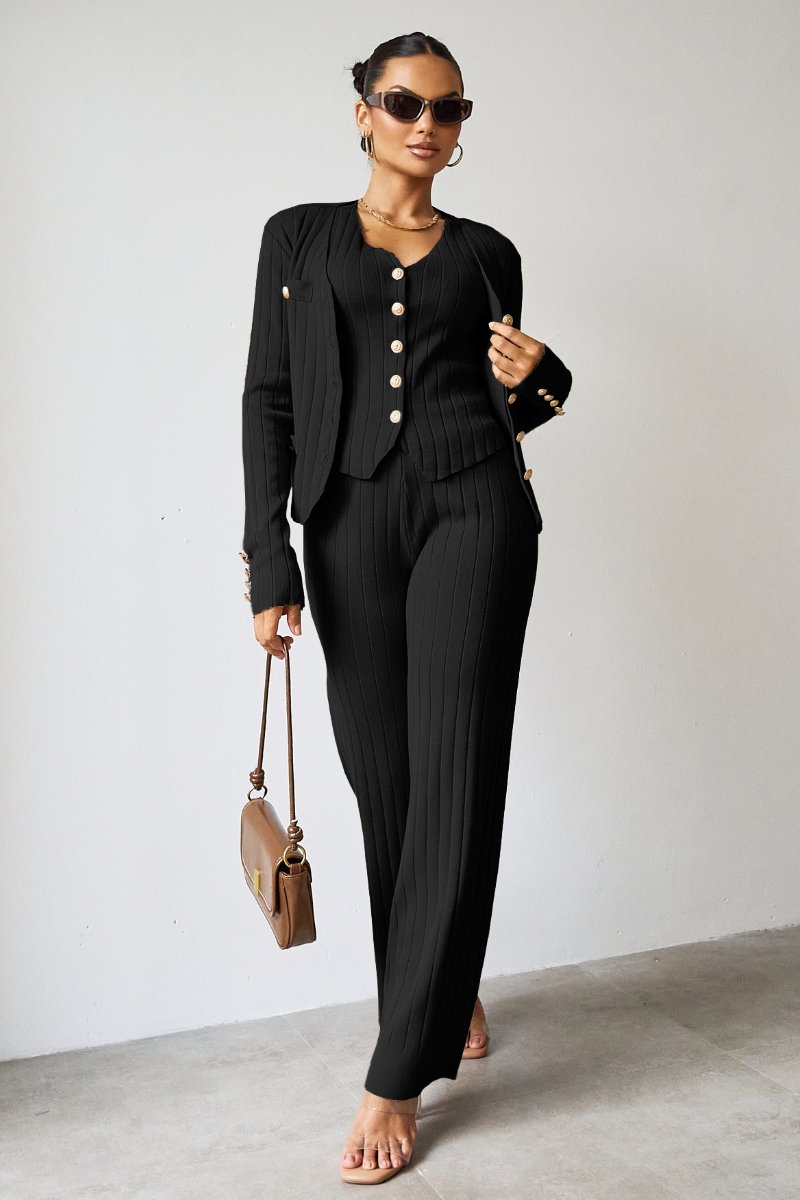 Lucienne | Élégance Pinstripe Sophistiquée