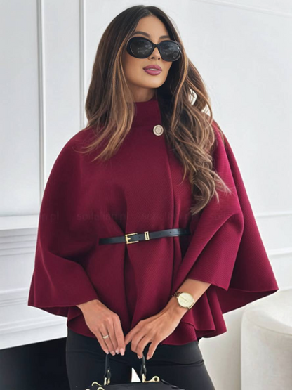 Sophia | Poncho Ceinturé Élégance Moderne