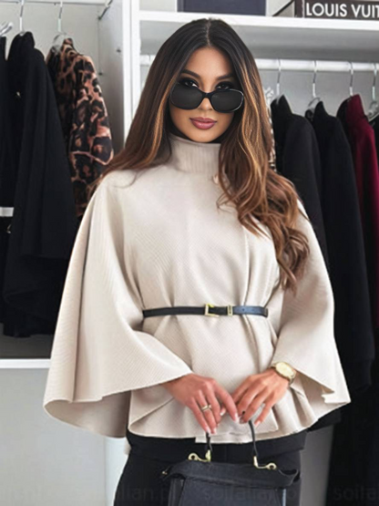 Sophia | Poncho Ceinturé Élégance Moderne